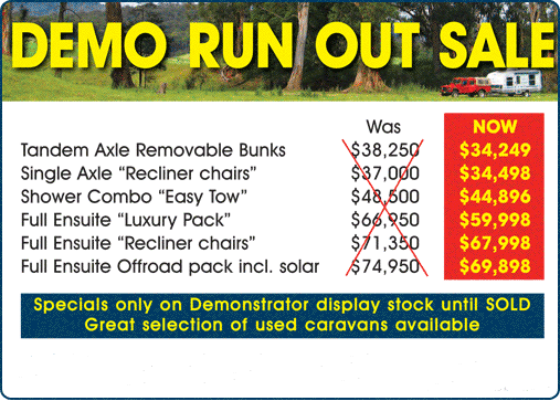 Demo Caravans - Sale on Now atcaravandepot